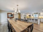 Large Dining Table with Seating for 12 at 4 Driftwood